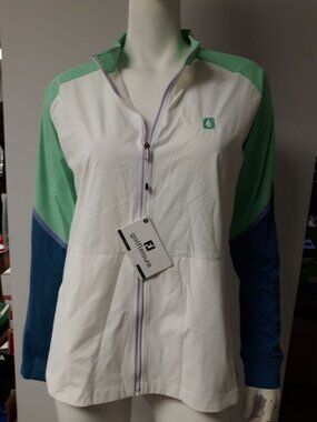 FootJoy Women's Golf Jacket Blue Green White Size M NEW WITH TAGS!